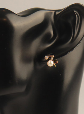 「9.5新」TASAKI(塔思琦)Balance note 耳针750黄金E-4229-18KYG