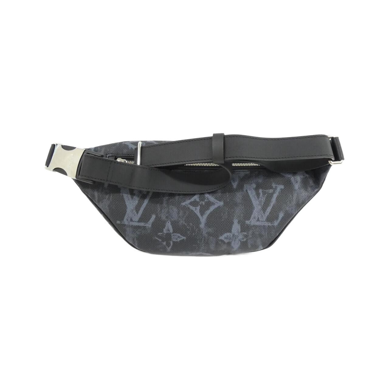 中古LV路易威登男包A级95新Discovery Bum Bag PM腰包黑色字母 - 图0