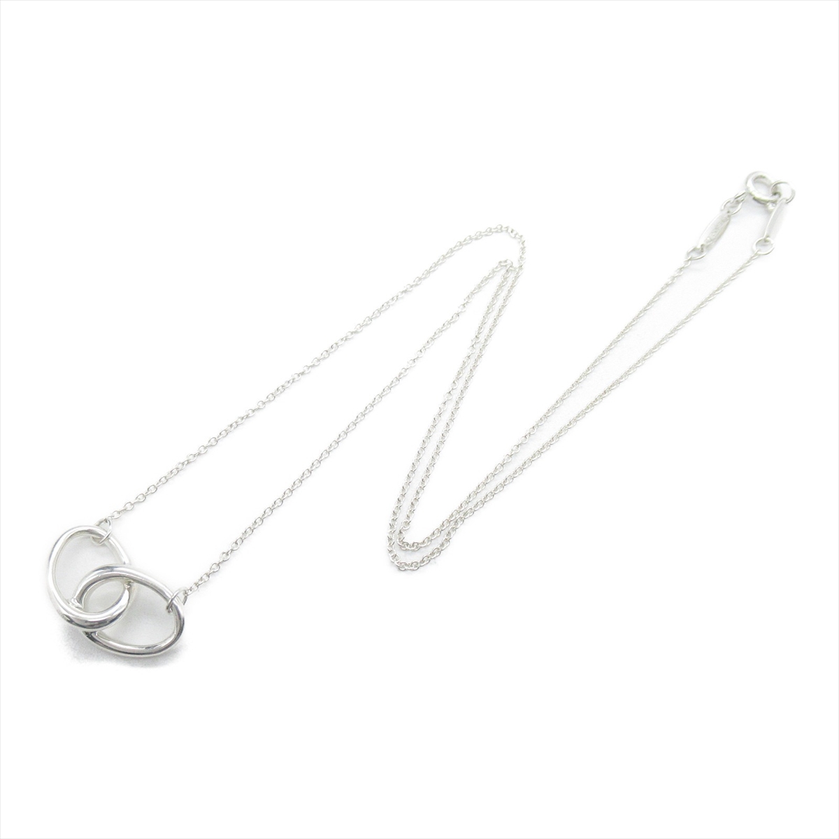 中古Tiffany & Co.蒂芙尼A级95新double loop necklace项链 - 图0