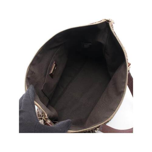 日本中古二奢Fendi芬迪女包B级9新帆布托特包浅褐色正品 Vintage - 图1