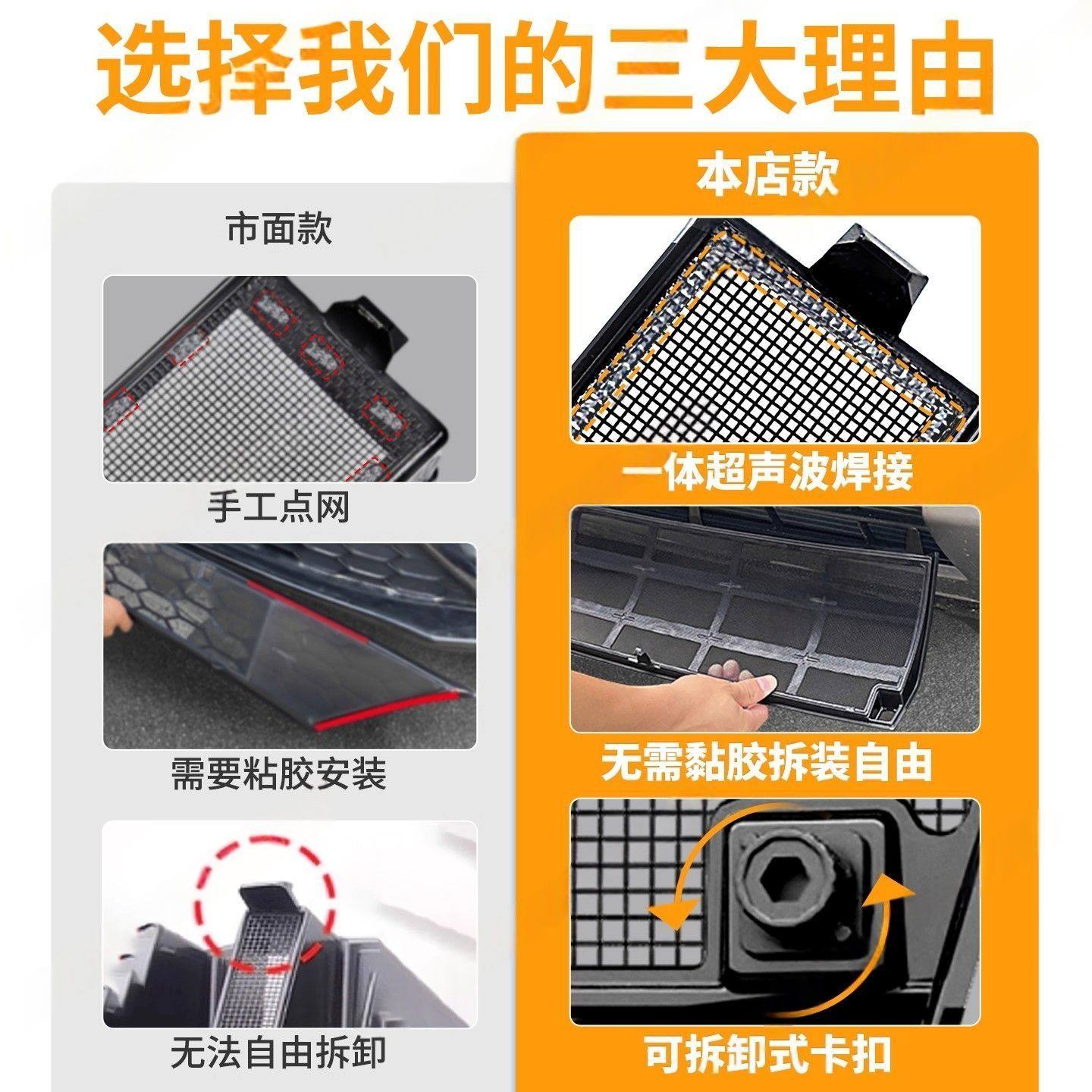 适用于26款哈佛大狗防虫网改装配件专用水箱保护防尘网汽车用品,淘宝优惠券,粉丝福利购,淘宝优惠卷