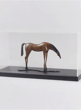 马到成功摆件金属工艺品办公室博古架大班台摆设客厅玄关柜马摆件