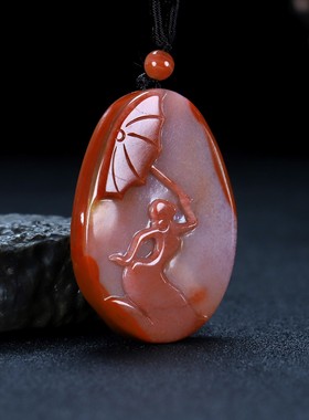 天然吊坠原石凉山南红玛瑙