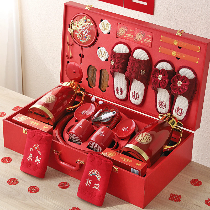 陪嫁套装结婚娘家陪嫁用品女方洗漱梳子杯子长明灯全套高级礼盒,淘宝优惠券,粉丝福利购,淘宝优惠卷