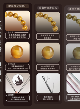 收藏级天然金虎眼石手串男女