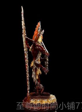 正品作佛母佛密宗黄古色鎏金银居家供奉12寸佛堂像红度母铜明佛像