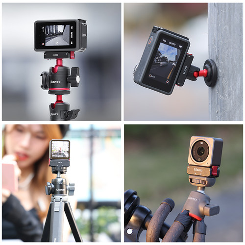 Ulanzi优篮子OA-11运动相机磁吸底座适用大疆Action4/3灵眸osmo快装配件折叠1/4口转gopro接口支架拓展配件 - 图3