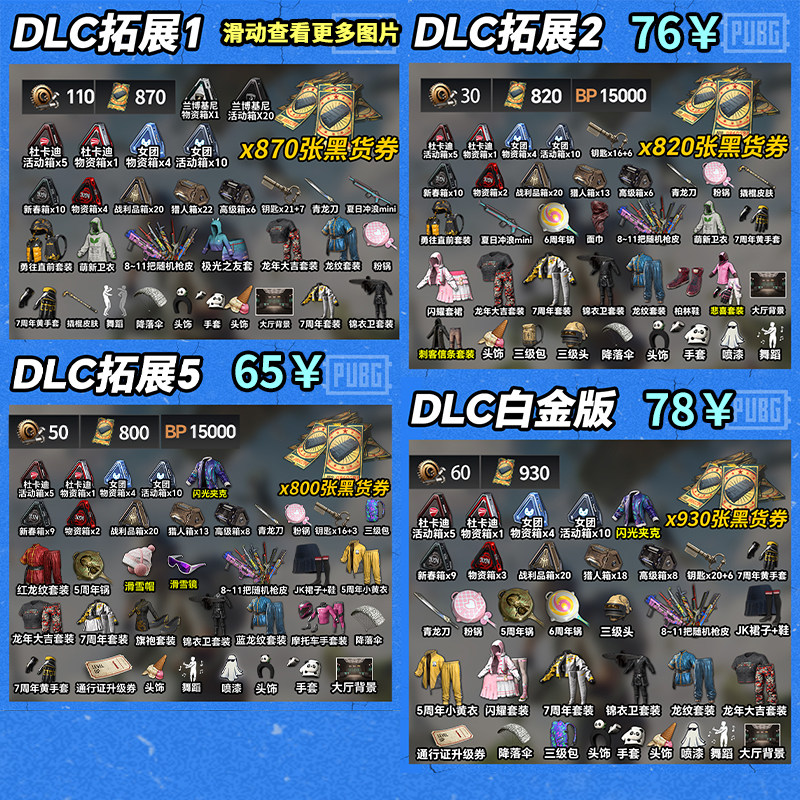 绝地求生pubg黑货票券账号pubg帐号吃鸡号杜卡迪票卷成品皮肤竞技