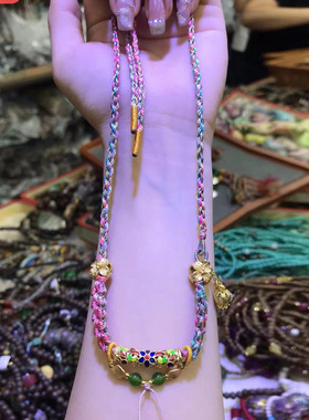 批发藏式重工手工编织项链绳蜜蜡和田玉唐卡万能吊坠绳女男饰品