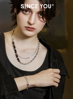 sinceyou好运银曜石手链高级感