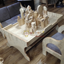 New Recommended Kindergarten Childrens Puzzle U Sand Water Table Games Table Early Teach Sand Trays Table Building Blocks Table Toys