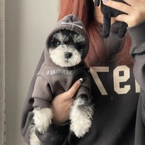 Dogs clothes 2023 new autumn clothing teddy snow Rina small canine Yorkshire net red dog tide card sweatshirt winter style