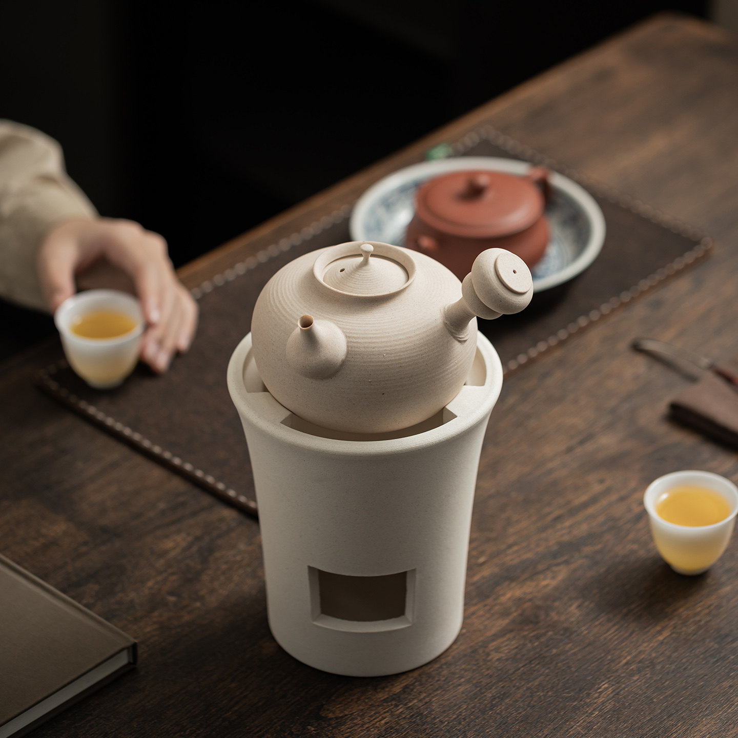 白泥炭炉小火炉无釉烧水壶薄胎手工砂铫壶套装侧把煮茶壶煮水壶,淘宝优惠券,粉丝福利购,淘宝优惠卷