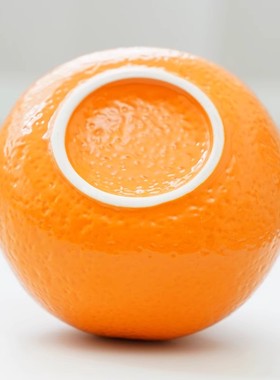 橘子塑料小花瓶摆件客厅插花水培鲜花绿萝绿植桌面装饰轻奢高级感