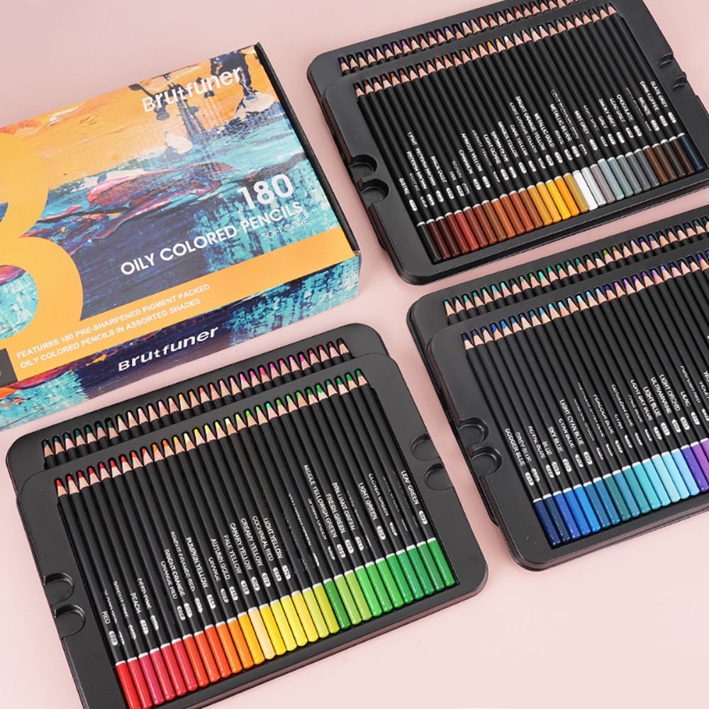 brutfuner本范儿彩铅72色120色180色专业油性彩铅粗芯黑杆纸盒款,淘宝优惠券,粉丝福利购,淘宝优惠卷