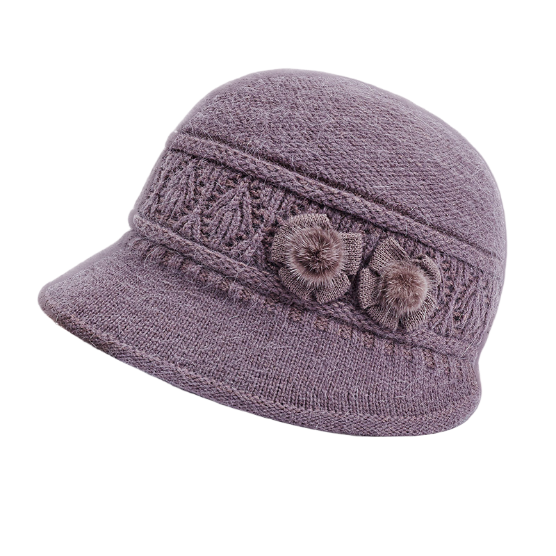 中老年加厚保暖帽子女秋冬兔毛针织盆帽冬季老人妈妈帽老太太帽子,淘宝优惠券,粉丝福利购,淘宝优惠卷