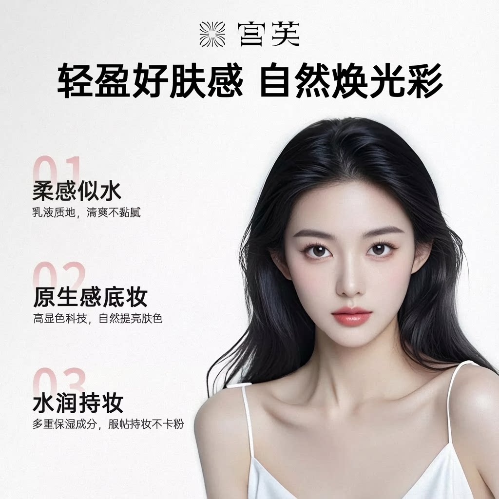 宫芙面部素颜霜自然懒人专用隔离霜脖子遮瑕男女生显白光感裸妆