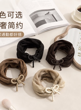 复古温柔百搭蝴蝶结发圈女高弹力不伤发发绳简约头绳两用