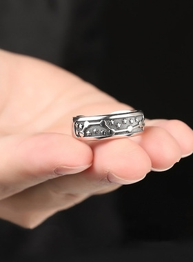 原创设计风纯银北斗七星复古戒指