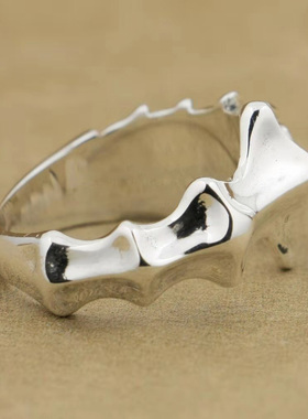 欧美风复古关节爪子做旧男士戒指