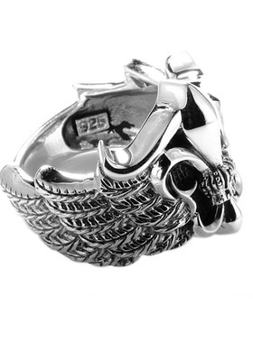 欧美复古鸢尾花戒指霸气男士潮人戒子小众设计个性嘻哈朋克风指环