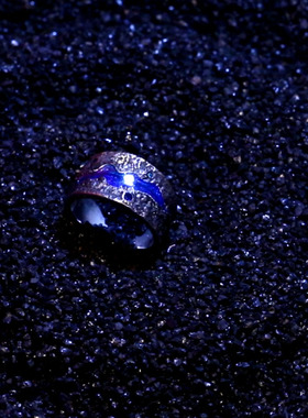 原创设计星空戒指情侣一对款珐琅手工创意个性复古食指开口指环男