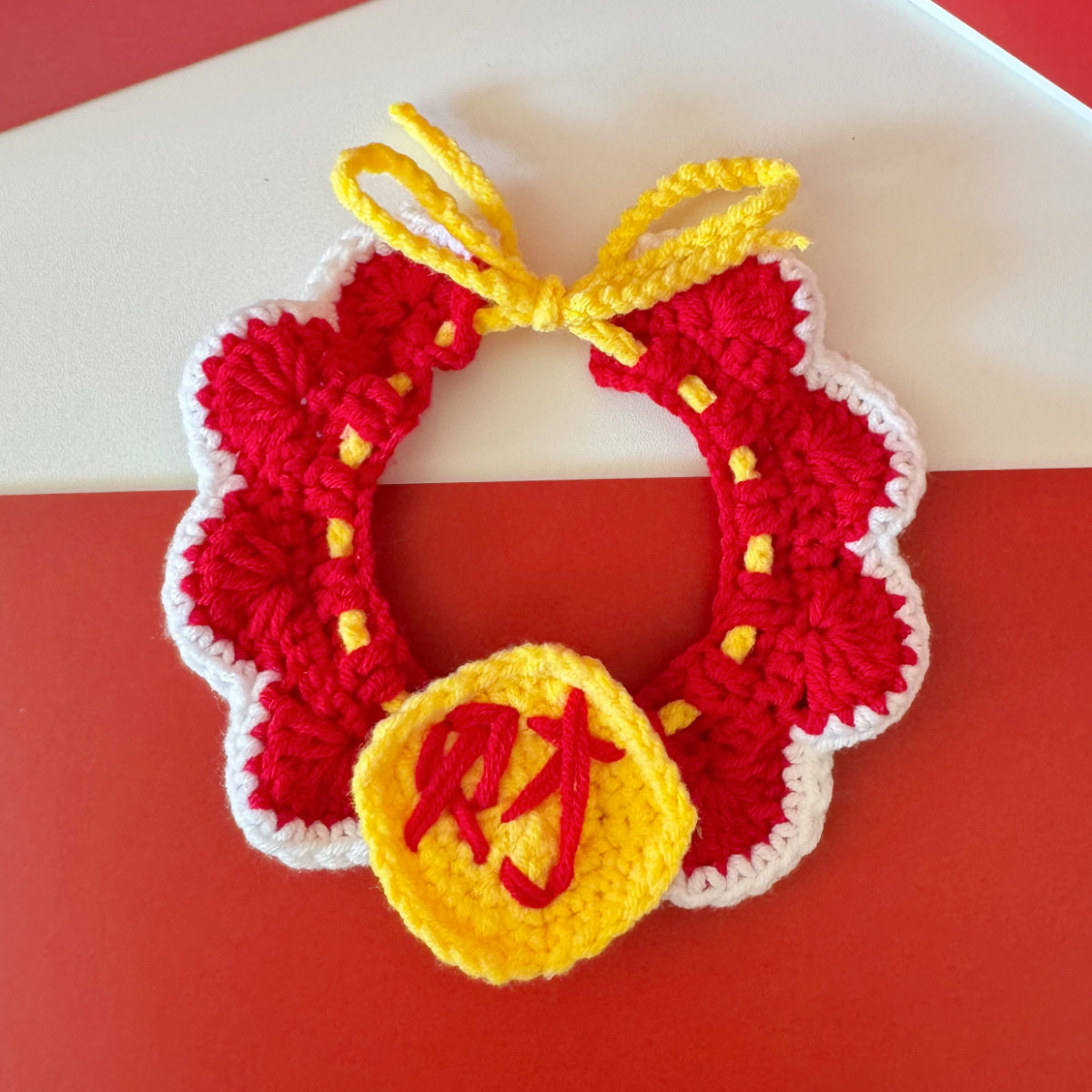 福气猫咪新年围脖毛线针织项圈宠物狗狗围兜冬围巾春节过年装饰品,淘宝优惠券,粉丝福利购,淘宝优惠卷