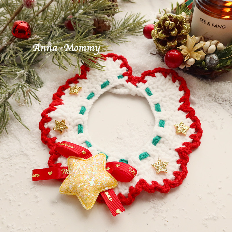 猫咪圣诞节项圈围兜狗狗饰品帽子衣服编织手工装扮宠物围巾围脖,淘宝优惠券,粉丝福利购,淘宝优惠卷