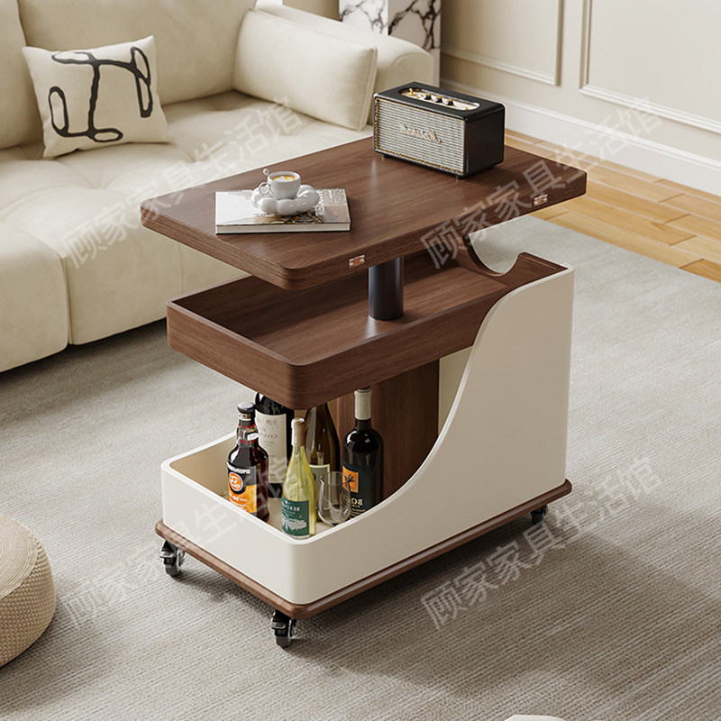 可移动实木小茶几小户型家用可折叠客厅多功能带升降茶几推车边几,淘宝优惠券,粉丝福利购,淘宝优惠卷