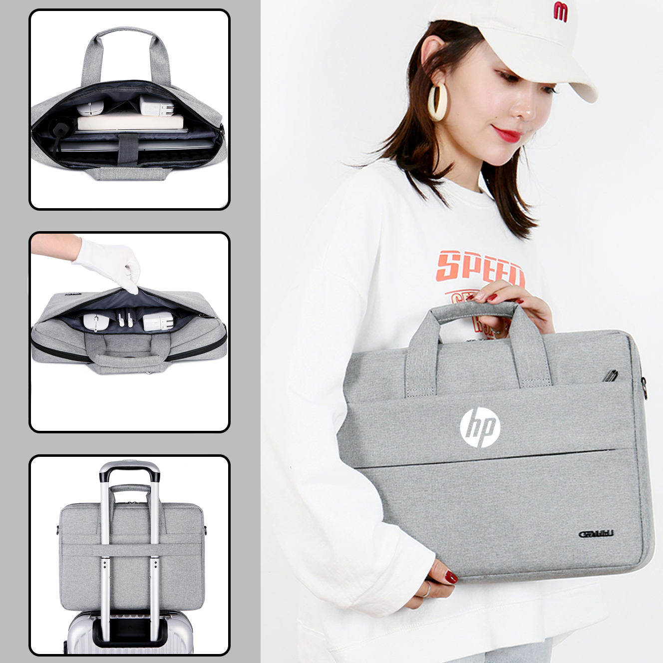 适用惠普HP星Book14/15笔记本电脑手提包Pro14/Pro16/OMEN暗影精灵11游戏本单肩包耐磨防水升级加厚面料 - 图0