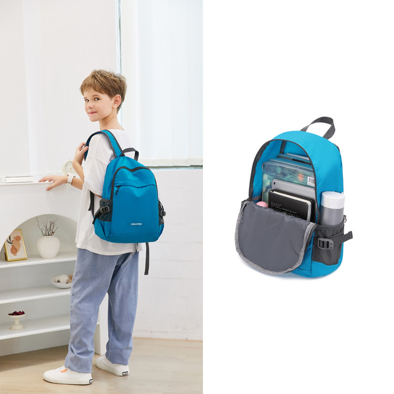 超轻薄可折叠男女青少年儿童双肩包 青李双肩背包