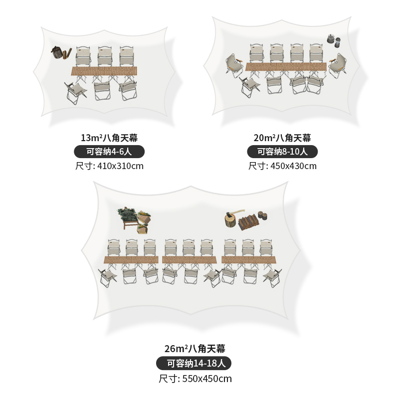 梦花园黑胶天幕帐篷户外露营野餐蝶形八角涂银防晒遮阳棚野营装备,淘宝优惠券,粉丝福利购,淘宝优惠卷