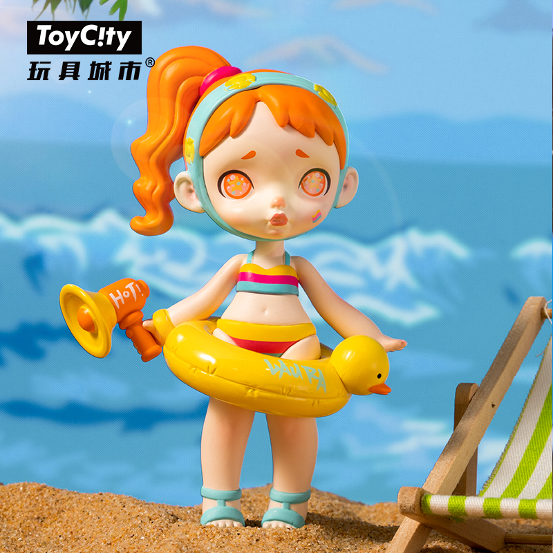 TOYCITY玩具城市laura泳池大作战盲盒女孩新款潮玩公仔手办摆件-图1