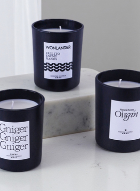 样板间摆件玻璃香薰香氛蜡烛杯