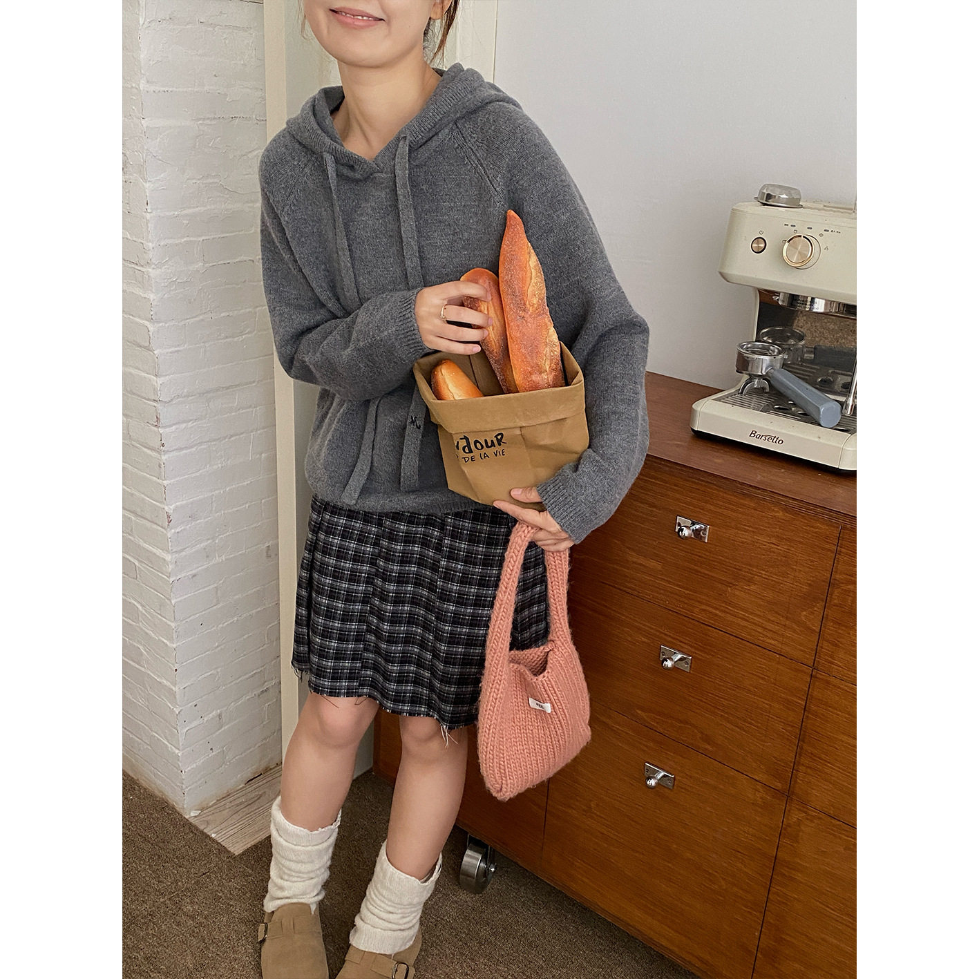 韩版秋季休闲甜美漂亮宽抽绳连帽针织衫百搭宽松显瘦套头衫ZEZ,淘宝优惠券,粉丝福利购,淘宝优惠卷