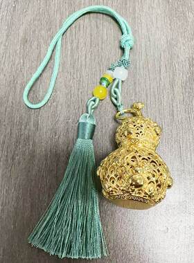 纯黄铜福禄欢喜汽车挂件