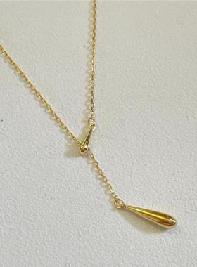 999纯银水滴锁骨链小众设计轻奢高级感项链2025新款爆款