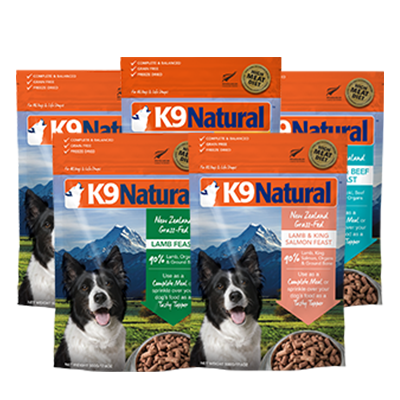 K9Natural官旗进口狗狗主食冻干幼成犬狗主粮生骨肉500g*2
