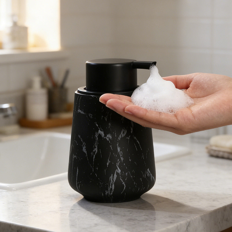 大理石纹洗手液起泡瓶洗手间按压式泡沫瓶高档洗发水沐浴露分装瓶,淘宝优惠券,粉丝福利购,淘宝优惠卷