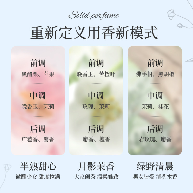 vitabloom女士持久留香固体yf香膏 VitaBloom香水