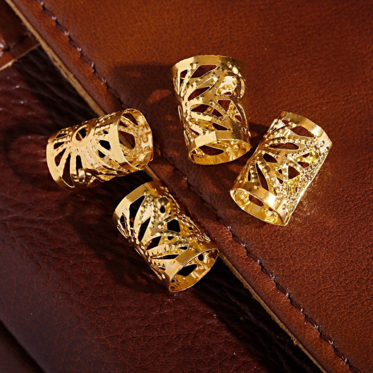 脏辫扣环雷鬼脏辫饰品装饰发环发圈发扣头饰发饰编辫发环发圈假发 - 图2