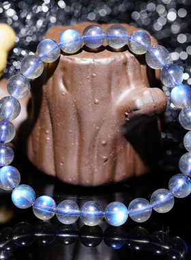 弘利灰月光石拉长石珠宝