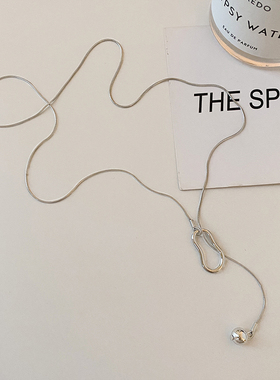 设计感长款吊坠项链女生