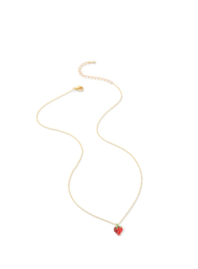 甜美可爱红色草莓项链女