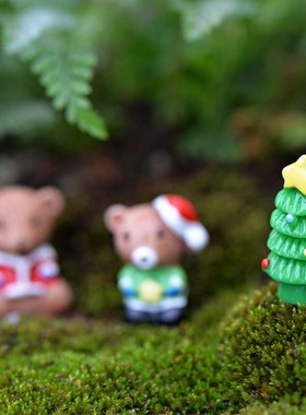 小熊微景观卡通生态瓶手工圣诞树