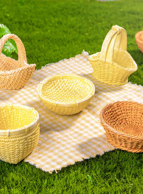 微景观手工创意可爱卡通水果篮子