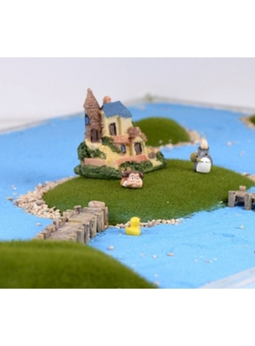 造景卡通风树脂水上生态瓶小摆件