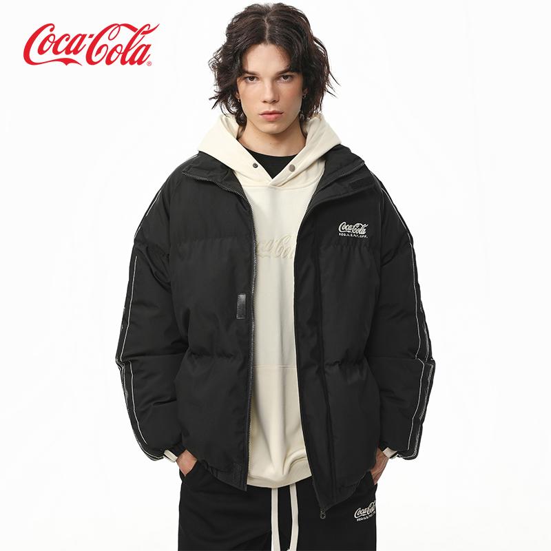 Coca-Cola可口可乐 立领冬季保暖外套棉袄2024新款插肩袖棉服男女