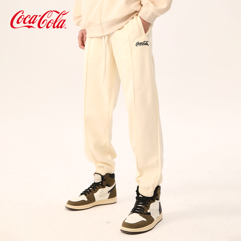 Coca-Cola/可口可乐休闲裤男女春秋款长裤美式重磅运动裤