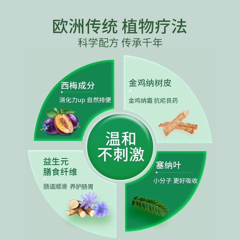 biosline意大利进口便秘片西梅植物排便儿童膳食纤维素清肠排宿便